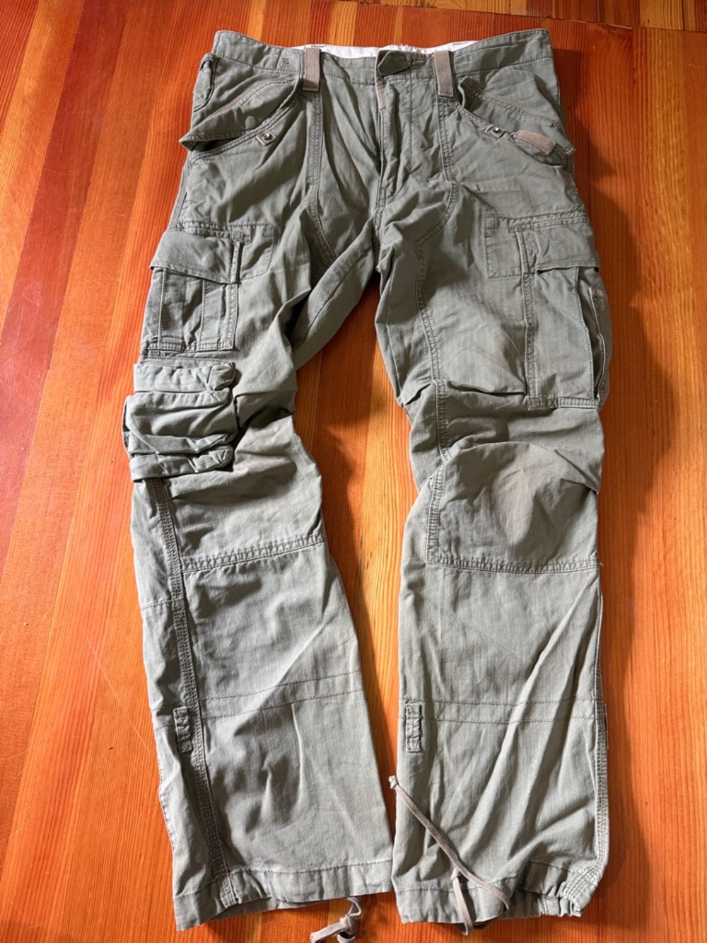 Polo Ralph Lauren Cargo Pants Men’s 35x32 Military Khaki Y2K Utility Streetwear